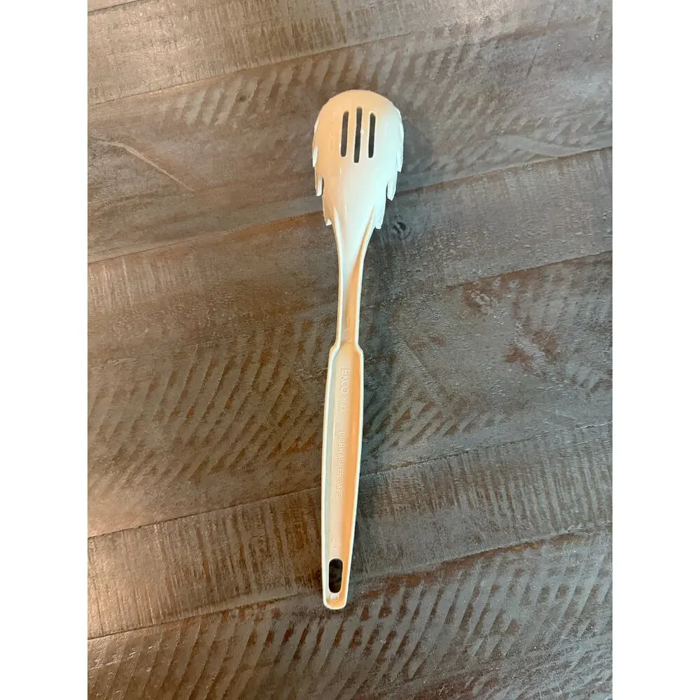 Vintage Ecko Slotted Pasta Spaghetti Spoon Fork Off White Made In USA